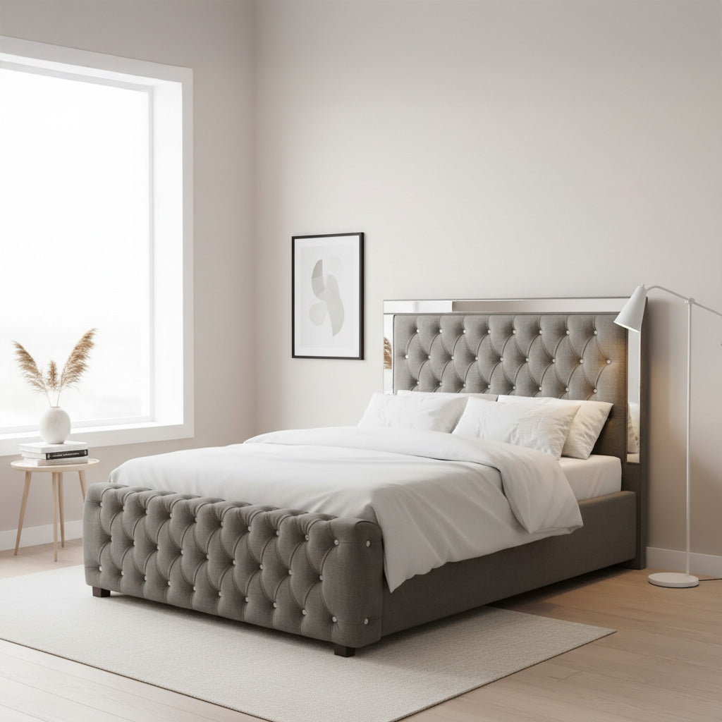 Bronzewood Chesterfield Bed thumbnail 2